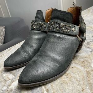 FRYE Ray Deco Fashion Leather Booties / Ankle Boots Women’s 9.5